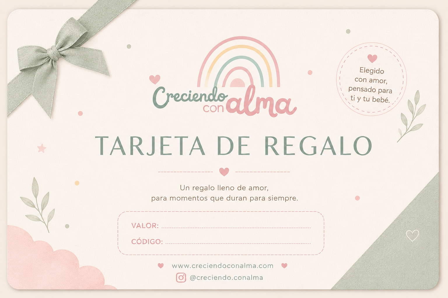 Tarjeta de Regalo - Creciendo Con Alma